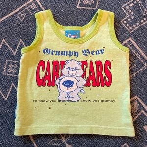 Vintage 2005 Care Bears Grumpy Bear Green Tank Top 12-18 months